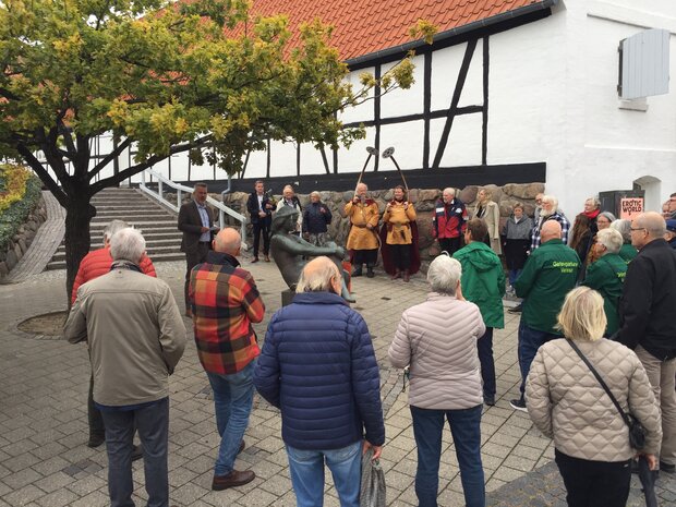 Vikingernes lurblæsere var med til at skabe den helt rette stemning ved overrækkelsen af Kulturpris 2024. Foto: Frederikssund Kommune.