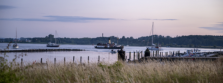 Sommer aftensstemning med SS Skjelskør på Roskilde Fjord. Foto: Kenneth Jensen.